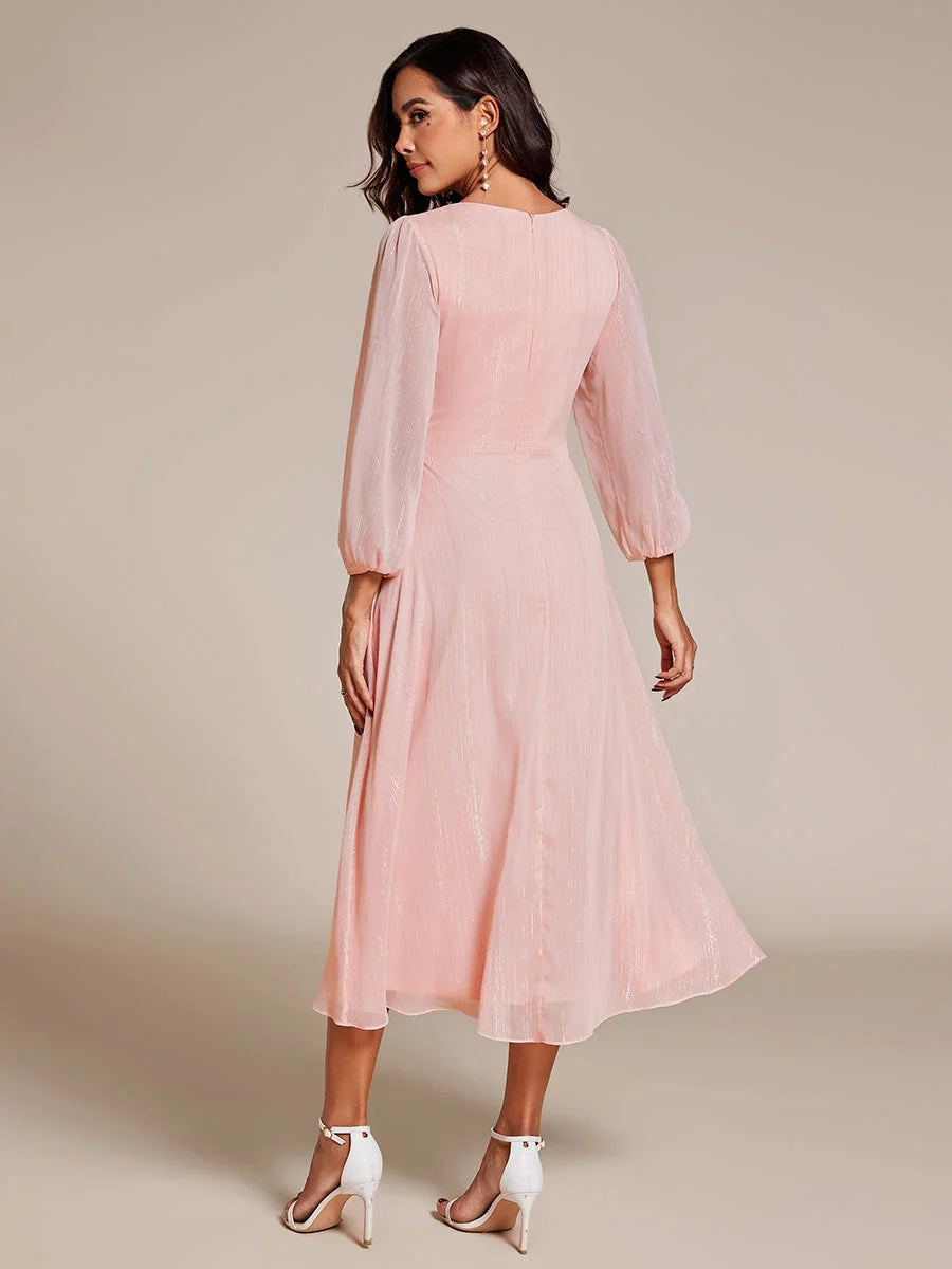 Selira | Blush Radiance Midi Dress