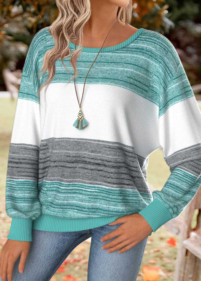 SlimSilhouette Stripe Sweater – Flattering Tummy Tuck Fit