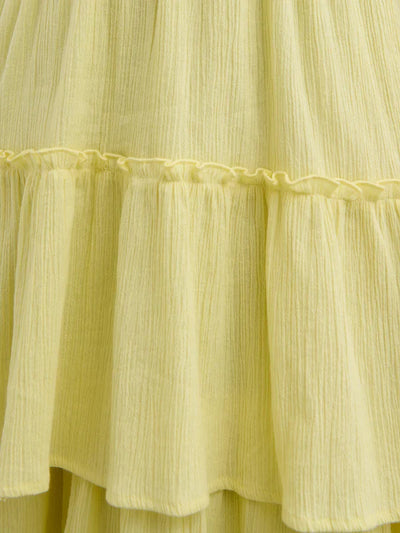 Lyra Ruffle Maxi Dress (Lemon)