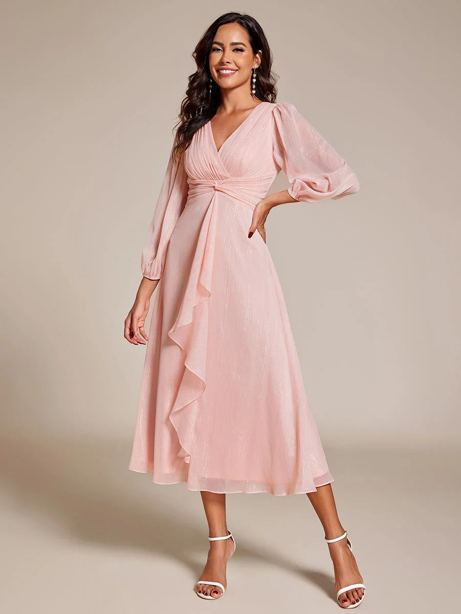 Selira | Blush Radiance Midi Dress